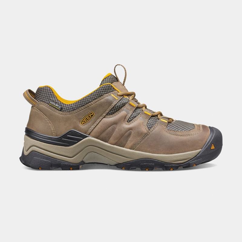 Keen Gypsum II Waterproof - Erkek Trekking Ayakkabısı - Kahverengi/Sarı - Turkey (159367BCZ)